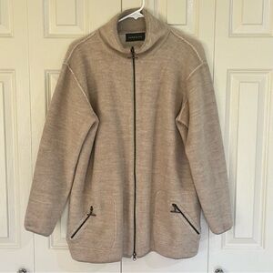 Alpaca 111 Full Zip Women’s Sweater/Jacket 65% Alpaca/ 35% Cotton Size Large
